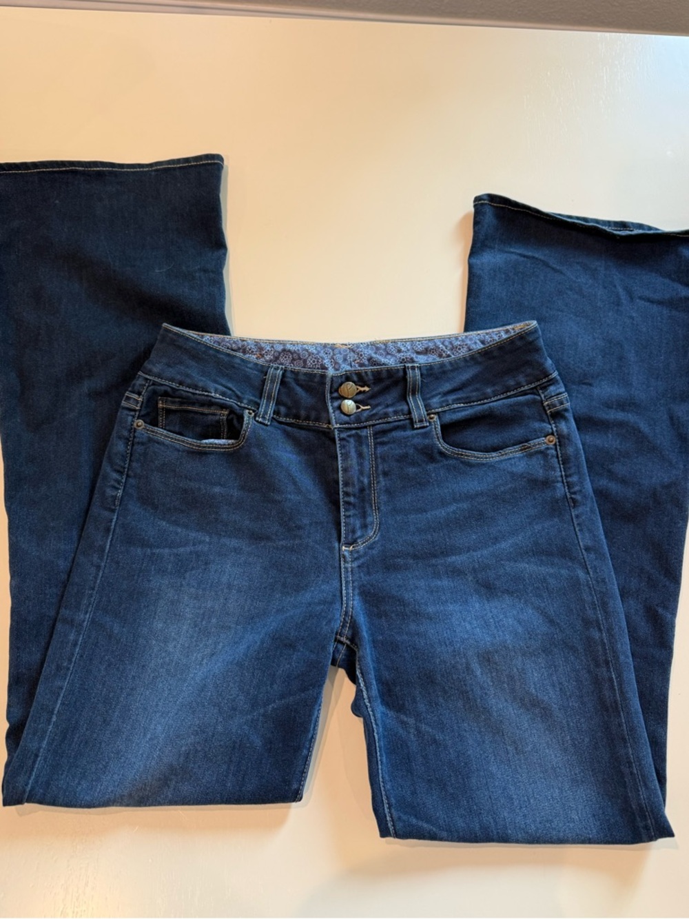 Paige Dark Blue Women's Stretch Bootcut Jeans